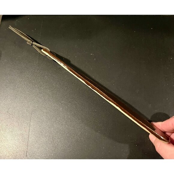 Handcrafted Ceramic Wall Hanging Pressed Flower Relief Leather Straps Makers Mar - Picture 2 of 4